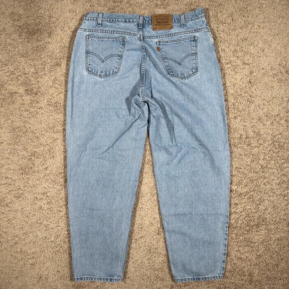 Vintage Levi's Jeans Mens 40x30* Blue Denim 560 Loose Fit Tapered Leg Orange Tab - Picture 5 of 9